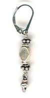 0087: Faceted sterling silver & drop earrings